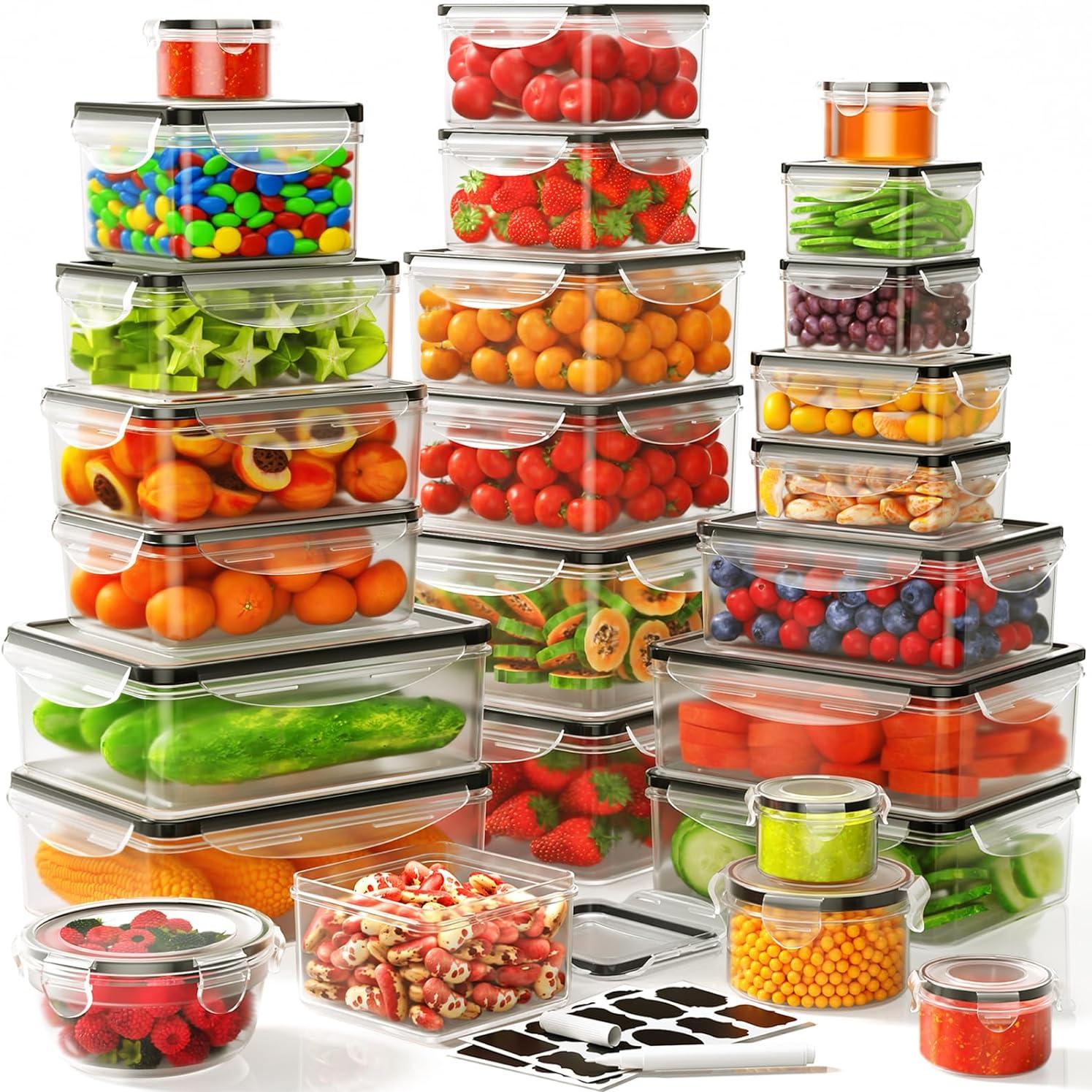 40-teiliges Set luftdichter Le – Food Storage Labels Bewertung und Preis