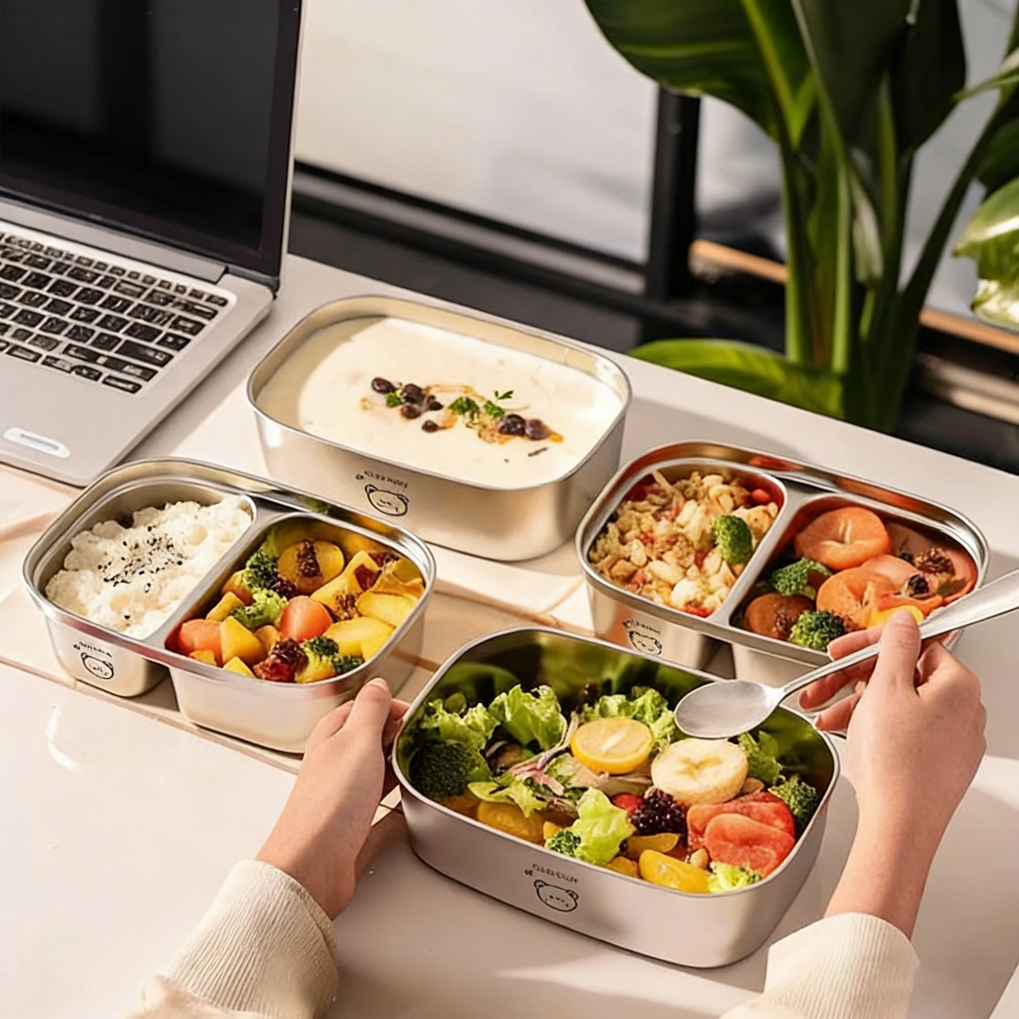 Große Lunchbox aus Edelstahl 3 – Food Storage Oven Safe Bewertung und Preis